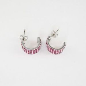 Macy’s half hoop earrings in ruby